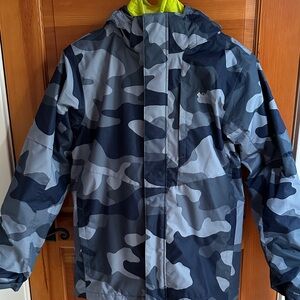 Columbia Kids Camouflage Puffer Jacket - Blue and Gray